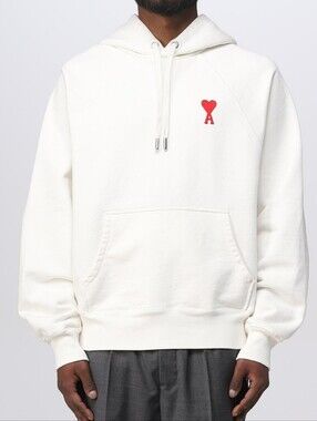 AMI ALEXANDRE MATTIUSSI HEART LOGO HOODIE PORTUGAL AMI DE COEUR SWEATSHIRT